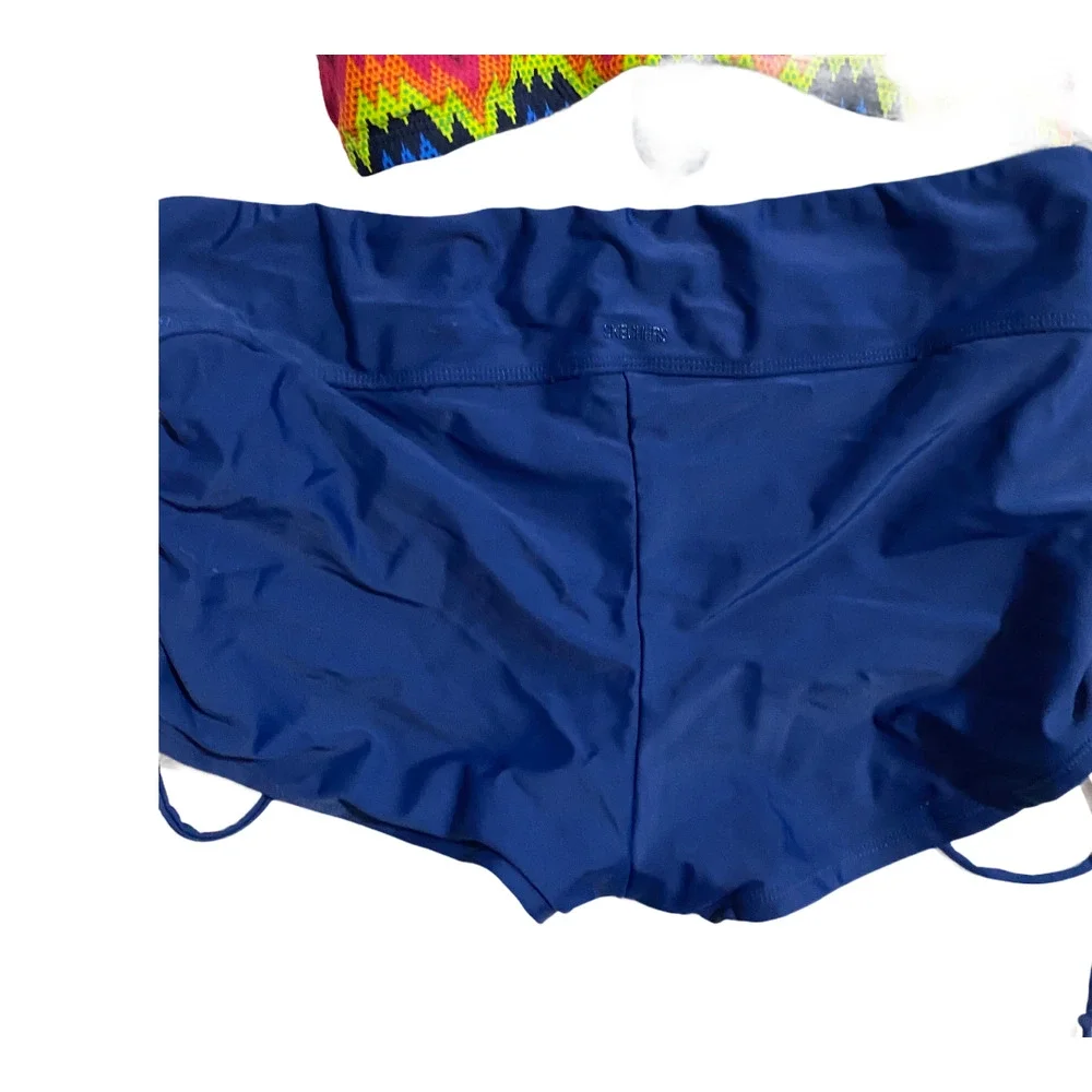 NWT Sketchers 2pc Swimsuit Womens Large Bandeau Racerback Bikini Top Swim Shorts - Picture 6 of 12
